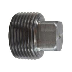 67655 - 1 in MNPT Solid Square Head Plug, Carbon Steel, 1.25 in Length, 0.81 in Width