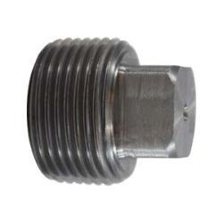 67670 - 1/8 in MNPT Solid Square Head Plug, Carbon Steel, 0.57 in Length, 0.28 in Width