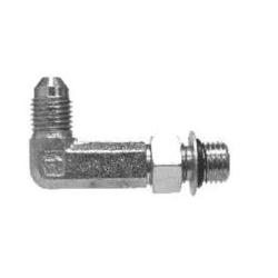 6801LLNWO810 - 90-Degree Extra Long Steel Elbow - 1/2 in Male JIC to 5/8 in Male O-Ring Boss