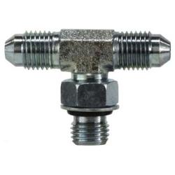 6803NWO24 - Steel Branch Tee 1-1/2-in Male JIC x 1-1/2-in Male JIC x 1/4-in Male O-Ring Boss