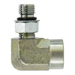 6805NWO66 - 90-Degree Steel Elbow - 9/16 in Male ORB x 3/8 in FIP