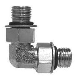 6807NWO66 - 3/8 Inch Steel 90-Degree Elbow Fitting with Male Adjustable O-Ring Bosses