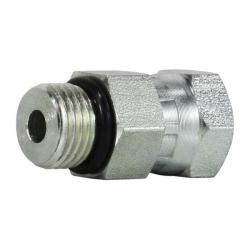 6900O84 - 1/2-in Male O-Ring Boss to 1/4-in Female NPSM Steel Straight Swivel Adapter
