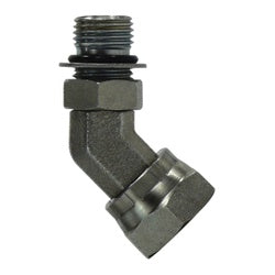 6902NWO1012 - 7/8 in Male ORB x 3/4 in FNPSM Steel 45-Degree Elbow Fitting