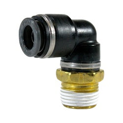 690408SC - D.O.T. 90-Degree Male Elbow, 1/4-in Push-to-Connect & 1/2-in Male NPT, Composite Material