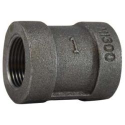 69415 - 1 in FPT x 1 in FPT Malleable Iron Pipe Coupling 300 lb Pressure Rating
