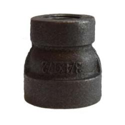69457 - 4 in FPT x 3 in FPT Malleable Iron Reducing Coupling, Black Finish