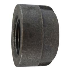 69473 - 1/2 in FPT Malleable Iron Cap Fitting, Black Finish, 300 lb Pressure Rating