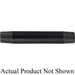 71081 - 3/4 in Male Thread Seamless Pipe Nipple, 1-1/2 in Length, Steel, Black Finish
