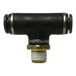 720404SC - 1/4-Inch Push-to-Connect Male Branch Tee with NPT Connection, Composite Material, 145 psi