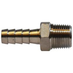73979 - 1-1/2 in Hose Barb x 1-1/4 in Male NPT Reducing Hose Nipple, Cast 304 Stainless Steel, 3.45 in Length