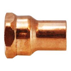 77421 - Copper Straight Adapter 1/2 in FPT x 3/4 in FPT