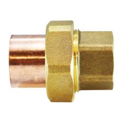 77455LF - 1/2 in C x 1/2 in C Copper Union Fitting for Plumbing Applications