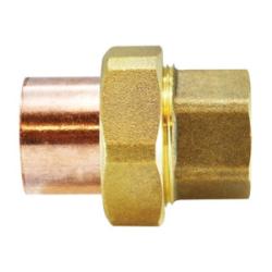 77457LF - Copper Union Fitting with Two 1 in C Connections