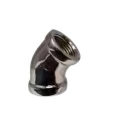 81107-04 - 1/4 in x 1/4 in Chrome-Plated Bronze 45 Degree Elbow Fitting