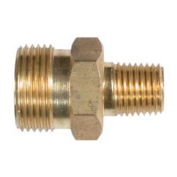 86002 - High Pressure Brass Coupling M22 Metric Screw x 3/8 in MNPT, 4000 psi Rated