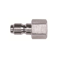 86046SS - Stainless Steel 3/8 in FPT Quick Disconnect Straight Through Plug, 6000 psi, 10.5 GPM