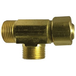 935044 - Brass Swivel Run Tee Fitting - 1/4-in x 1/4-in x 3/8-in Compression