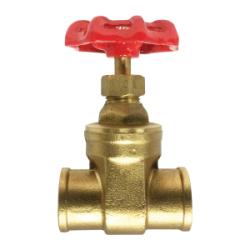 940146LF - 1-1/2 in Forged Brass Gate Valve with Compression Connection and Cast Iron Handle
