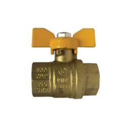 940171T - 1/4-in FPT x FPT Forged Brass Ball Valve, 1.75 in Length, 600 psi WOG