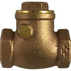 940355 - Brass Swing Check Valve, 1-1/4 in FPT, 3.19 in Length, 200 psi, -5 to 150 °F
