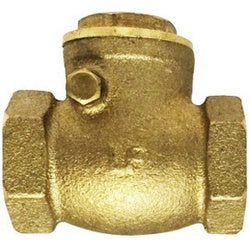 940357LF - 2 in Brass Swing Check Valve FIP x FIP, 4.21 in Length, 200 psi WOG Rating