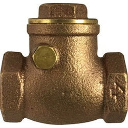 940358 - 2-1/2 in Brass Swing Check Valve FPT x FPT, 5.14 in Length, 200 psi WOG