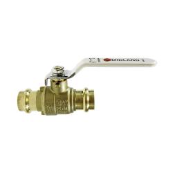940409LF - 2-1/2 in Press x Press Lead-Free Brass Ball Valve, 7.46 in Length