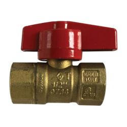 943213 - 3/4 in FPT Gas Ball Valve, Brass, 2.48 in Length, 600 psi Pressure Rating