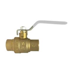 943617LF - 2 in Sweat x Sweat Ball Valve, 316 SS Ball, Lead-Free Brass Body, 600 psi WOG