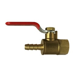 944136 - 1/4-in Hose Barb x FPT Mini Ball Valve with Brass Body and 200 psi Rating