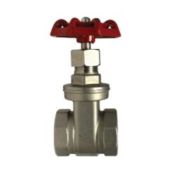 949253 - 1/2 in Female Thread Gate Valve, 316 Stainless Steel, Manual Handwheel, 2.07 in Length