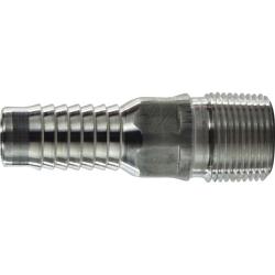 973623 - 1-1/4 in Hose Barbed x 1-1/4 in MPT Aluminum Combination King Nipple