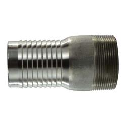 CNT-100-SS316 - 1 in Hose Barbed x 1 in MPT Stainless Steel Combination King Nipple