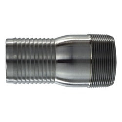 973858 - 4-in Hose Barbed x 4-in MIP Black Steel Combination Nipple, 7-in Long