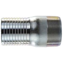 973910 - 1-1/2 in x 1-1/2 in Galvanized Steel Adapter with Barbed and Male Pipe Thread Connections