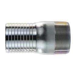 973914 - 4 in Hose Barbed x 4 in MPT Steel Combination King Nipple Fitting