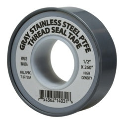 982136 - 1/2 in x 520 in, 4 mil PTFE Stainless Steel Thread Seal Tape