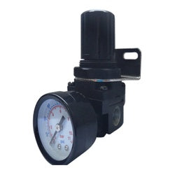 AR2 - 4.12 in 1/4-in FNPT Air Line Regulator, Durable Zinc & Polymer Construction