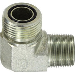 FS25011012 - 90° Steel Elbow Fitting - 1-3/8 in Male ORFS x 1/2 in MIP