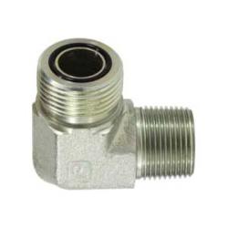 FS250186 - 90° Steel Elbow Fitting - 13/16 in Female ORFS x 3/8 in MPT Connection