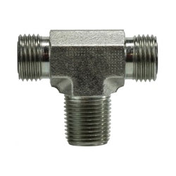 FS260166 - 3/8-inch Male O-Ring Face Seal Steel Branch Tee Fitting