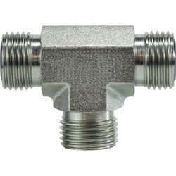 FS26031010 - Union Tee - 3 x 5/8-in Male O-Ring Face Seal Steel Fitting, 6000 psi Rating