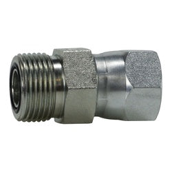 FS640288 - 1/2 in Male ORFS x 1/2 in Female JIC Steel Swivel Adapter, 6000 psi, 375°F