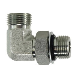 FS680164 - 90-Degree Elbow Steel Fitting - 3/8 in Male ORFS x 1/4 in Male ORB