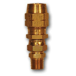 HE68S-64 - Brass Hose End Connector, 3/8 in x 1/4 in Tube Adapter