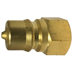 HNV12MB - 1/2 in x 1/2 in Brass ISO-B Quick Disconnect Pipe Plug with Poppet Valves