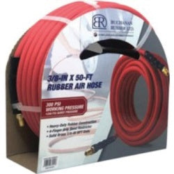 RAIR-050-300BM65 - 1/2 x 3/8 in Rubber Air Hose, 50 ft, 300 psi, Red