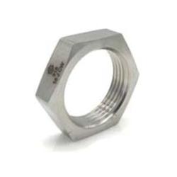 SS306-04 - 1/4 in JIC Stainless Steel Bulkhead Nut, 11/16 in Hex, 0.279 in Length, 5000 psi
