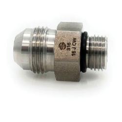 SS6400-20-20 - 1-1/4 in Male JIC to Male O-Ring Boss Stainless Steel Adapter, 2.17 in Length